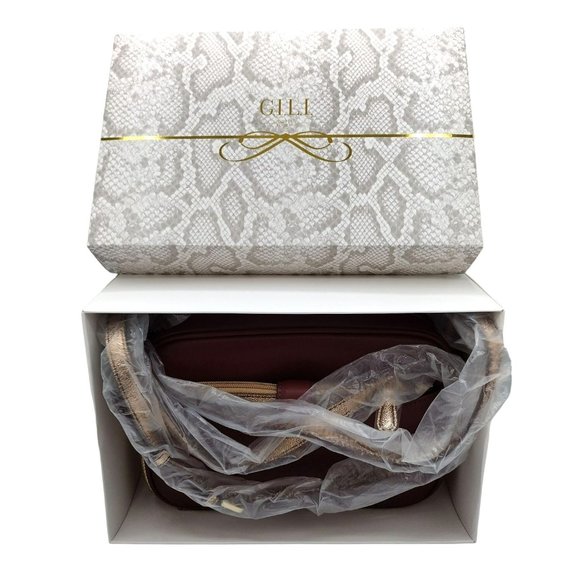 GILI / QVC Bags Gili Cranberry Crossbody Bag With Removable Pouch